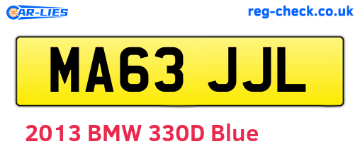 MA63JJL are the vehicle registration plates.