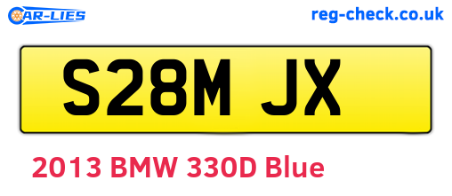 S28MJX are the vehicle registration plates.