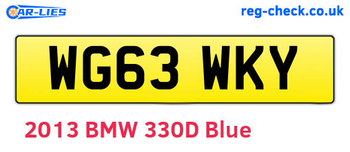 WG63WKY are the vehicle registration plates.
