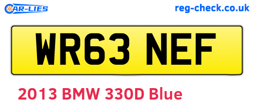 WR63NEF are the vehicle registration plates.