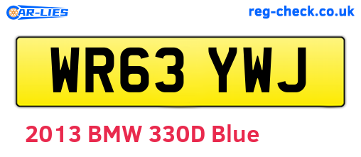 WR63YWJ are the vehicle registration plates.