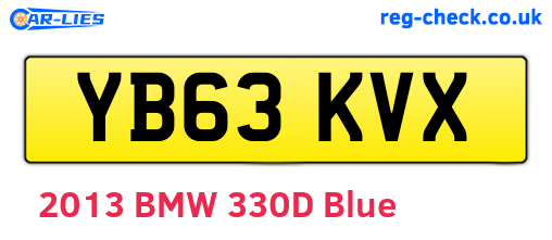 YB63KVX are the vehicle registration plates.