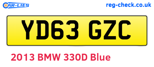 YD63GZC are the vehicle registration plates.