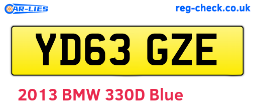 YD63GZE are the vehicle registration plates.