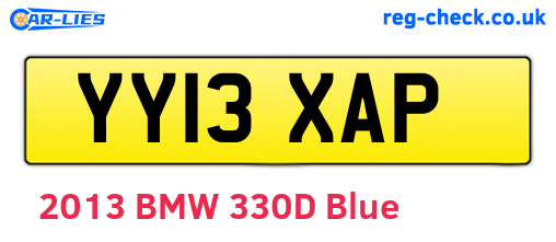 YY13XAP are the vehicle registration plates.