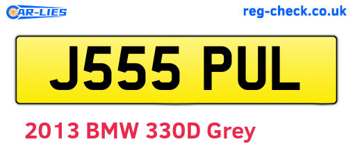 J555PUL are the vehicle registration plates.