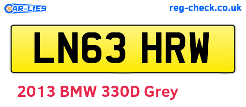 LN63HRW are the vehicle registration plates.