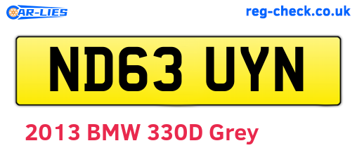 ND63UYN are the vehicle registration plates.