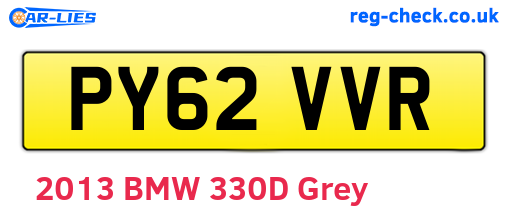 PY62VVR are the vehicle registration plates.