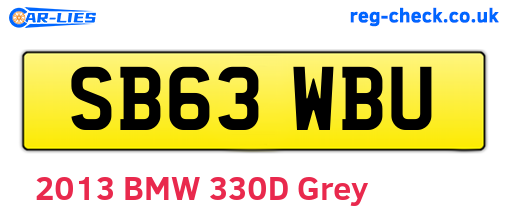 SB63WBU are the vehicle registration plates.