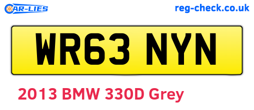 WR63NYN are the vehicle registration plates.