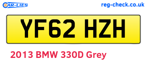 YF62HZH are the vehicle registration plates.