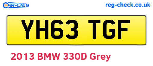 YH63TGF are the vehicle registration plates.