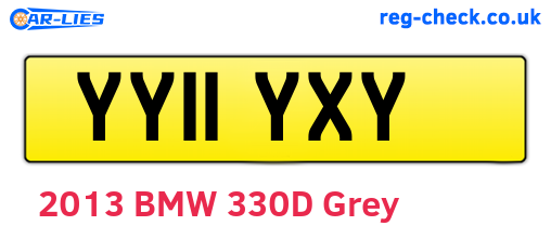 YY11YXY are the vehicle registration plates.