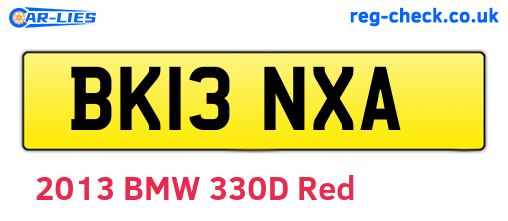 BK13NXA are the vehicle registration plates.