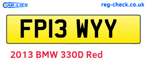 FP13WYY are the vehicle registration plates.