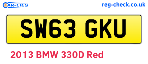 SW63GKU are the vehicle registration plates.