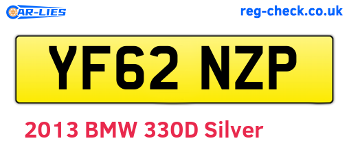 YF62NZP are the vehicle registration plates.