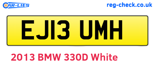 EJ13UMH are the vehicle registration plates.