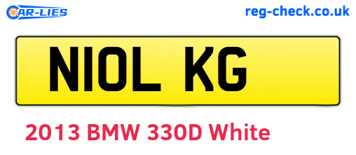 N10LKG are the vehicle registration plates.