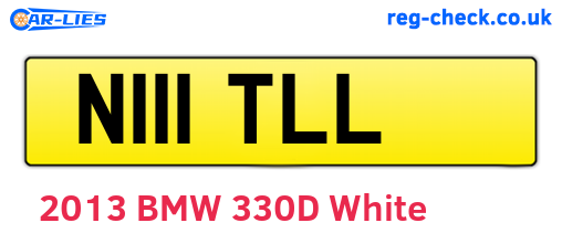 N111TLL are the vehicle registration plates.