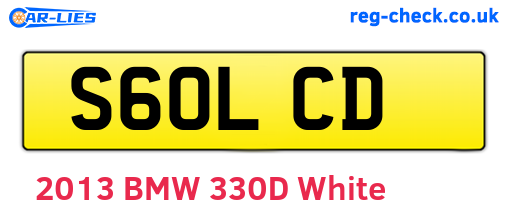 S60LCD are the vehicle registration plates.