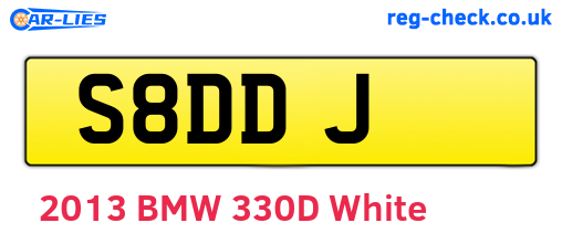 S8DDJ are the vehicle registration plates.