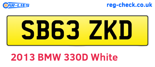 SB63ZKD are the vehicle registration plates.