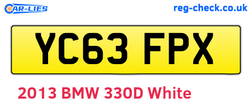 YC63FPX are the vehicle registration plates.