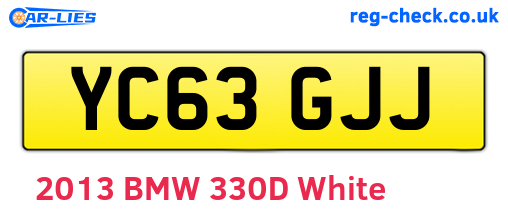 YC63GJJ are the vehicle registration plates.