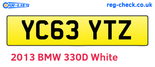 YC63YTZ are the vehicle registration plates.