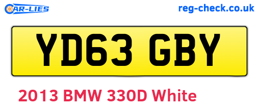 YD63GBY are the vehicle registration plates.