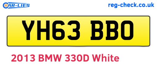 YH63BBO are the vehicle registration plates.