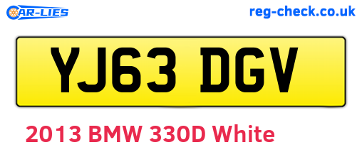 YJ63DGV are the vehicle registration plates.