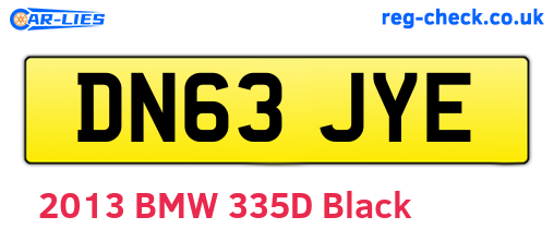 DN63JYE are the vehicle registration plates.