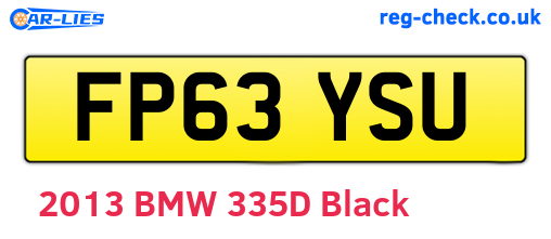 FP63YSU are the vehicle registration plates.