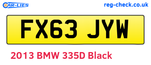 FX63JYW are the vehicle registration plates.