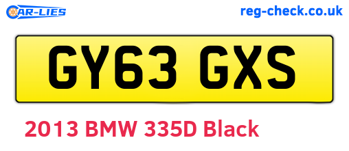 GY63GXS are the vehicle registration plates.