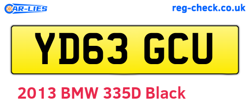 YD63GCU are the vehicle registration plates.
