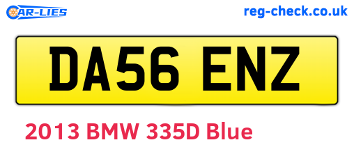 DA56ENZ are the vehicle registration plates.