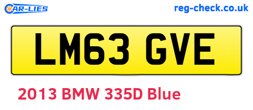 LM63GVE are the vehicle registration plates.