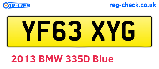 YF63XYG are the vehicle registration plates.