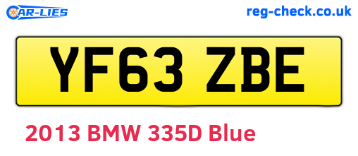 YF63ZBE are the vehicle registration plates.