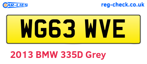 WG63WVE are the vehicle registration plates.