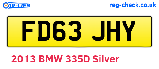 FD63JHY are the vehicle registration plates.