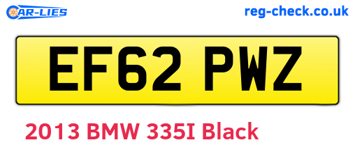 EF62PWZ are the vehicle registration plates.