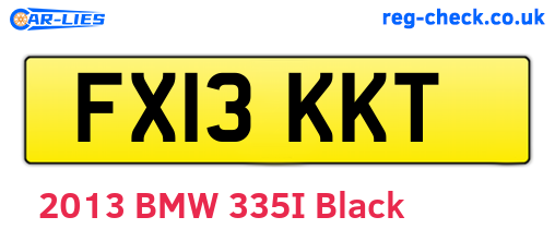 FX13KKT are the vehicle registration plates.