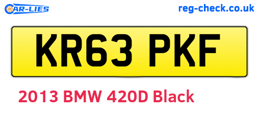 KR63PKF are the vehicle registration plates.