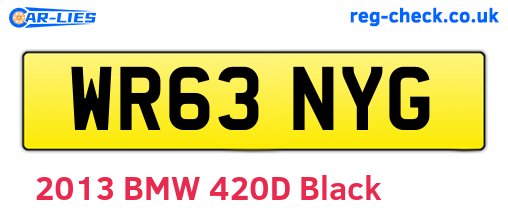 WR63NYG are the vehicle registration plates.