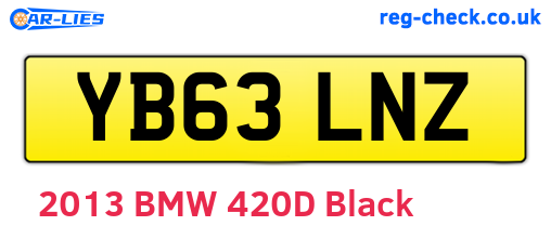 YB63LNZ are the vehicle registration plates.